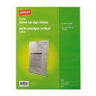 Staples Slanted Acrylic Desktop Sign Holders, 8 1/2" x 11", 4 Pack-Ideal for retailers, restaurants, trade shows, etc.