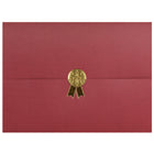 St. James Document/Certificate Holders - Gold Award Seal with Gold Ribbon - Burgundy - 5 Pack-Add ceremony, elegance and sincerity to the act of giving recognition