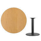 Flash Furniture 42" Round Natural Laminate Table Top with 24" Round Table Height Base-Natural Laminate Top