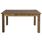 Flash Furniture 60" x 38" Rectangular Antique Rustic Solid Pine Farm Dining Table-Rustic Style Farmhouse Dining Room Table