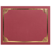 St. James Document/Certificate Holders - Gold Foil Border - Linen Finish - Red - 5 Pack - 83804-Add ceremony, elegance and sincerity to the act of giving recognition