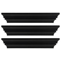 kieragrace Madison Contoured Wall Ledge & Shelf, 16", Black, 3 Pack-Decorative wall ledge and wall shelf