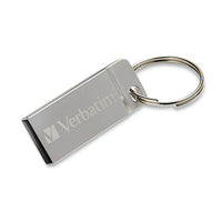 Verbatim Metal Executive 32 GB USB Flash Drive - Silver-Verbatim Metal Executive is the ultimate in sleek sophistication. The Metal Executive is an ideal file transfer and storage solution for business and IT professionals, or other users who prefer the premium look and more substantial feel of a genuine metal enclosure