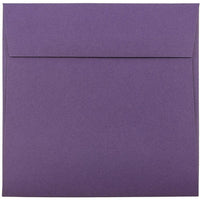 JAM Paper 6.5" x 6.5" Square Envelopes, Dark Purple, 1000 Pack (363912725b)-Square invitation envelope