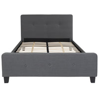 Flash Furniture Tribeca Full Size Tufted Upholstered Platform Bed - Dark Grey Fabric-Platform Bed