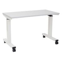 Proline 4' Pneumatic Height Adjustable Table, White-4' wide