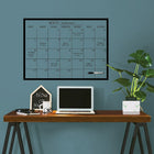 WallPops Black on Clear Monthly Calendar - Black-Black, Vinyl