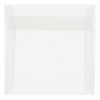 JAM Paper 9 x 9 Square Envelopes, Clear Translucent Vellum, 100 Pack (2851355g)-Clear