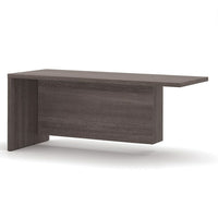 Pro-Linea Return Table, Bark Grey-Durable 1.5" commercial grade work surface with melamine finish that resists scratches, stains and wears. Deluxe thick PVC edge. This unit meets or exceeds ANSI/BIFMA performance standards.