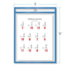QuickFit 9" x 12" Educational Dry-Erase Pockets, Assorted, 10 Pack-Made with clear PVC Free Polypropylene Material