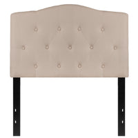 Flash Furniture Cambridge Tufted Upholstered Twin Size Headboard - Beige Fabric-Contemporary Style