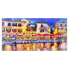 Designart Cafe on the French Riviera Gallery-wrapped Canvas Art, (PT2039)-Print