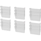 Storex Wall Files - Legal Size - Clear - 18 Pack - 6 Sets of 3-Holds legal and letter size documents and folders