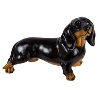 Truu Design Standing Daschund Dog Figurine, 13.5 inches, Black-Measurement: this cute dog statue measures 10.5"L x 8.5"H x 3"W in dimensions