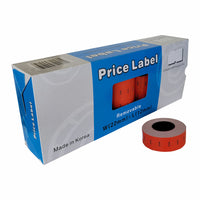 Eddie's Motex MX5500 Plus 1 Line 8 Ch Removable SALE Labels - Red - 25 Pack-MX 5500 Plus Removable "SALE" Labels