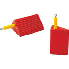 Checkers Industrial Products, General Purpose Wheel Chocks, Polyurethane, Orange, 10" W x 8-1/2" D x 5" H-Colour: Orange
