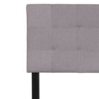 Flash Furniture Bedford Tufted Upholstered Full Size Headboard - Light Grey Fabric-Light Grey Fabric Upholstery