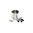 Frieling 18/10 Brushed Stainless Steel Sugar Bowl With Spoon (#0146)-Brushed finish 18/10 stainless steel sugar bowl and spoon set with brushed stainless interior; 10-ounce capacity bowl