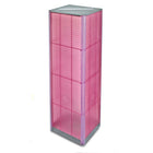 Azar Displays 60" x 16" 4-Sided Pegboard Spinner Floor Display, Pink (700405-PNK)-Square tower spinner