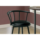 Monarch Specialties 2398 Barstool - Swivel/Black Metal - 2 Pack-No arms