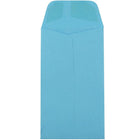 JAM Paper #5.5 Coin Envelopes, 3 1/8 x 5 1/2, Brite Hue Blue Recycled, 100 Pack-Blue Envelopes