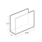 Azar Acrylic Desk File Holder, Clear, 10" x 4" x 7.5", 4/Pack (255084)-Clear Acrylic