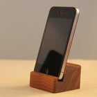 Decent Living Wooden Smart Phone Stand - Walnut-Made of US black walnut or Germany beech wood