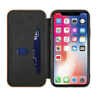 General Supply Goods + Co Vegan Leather Folio Wallet Case for iPhone X, XS-Brown vegan leather