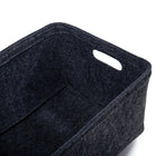 Truu Design Felt Storage Baskets, Set of 3, 12 x 16 inches, Dark Grey-Made of durable felt fabric