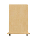 Flash Furniture Bright Beginnings Commercial Space Saving Wooden Mobile STEAM Wall Accessory Board Storage Cart - Natural-Reachable Height Ideal for Toddler through Early Elementary