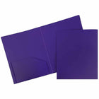 JAM Paper Plastic Heavy Duty Two Pocket Folders, Purple, 108 Pack (383HPUB)-Material: heavy duty plastic