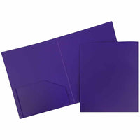 JAM Paper Plastic Heavy Duty Two Pocket Folders, Purple, 108 Pack (383HPUB)-Material: heavy duty plastic