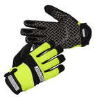 Forcefield Hi-Vis Sticky Performance Gloves - Medium - (015-SG2878-M)-Specially processed black silicone tread for non-slip/sticky grip