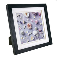 kieragrace KG Morgan Double Mat Frame - 9x9", Black-Frame for 7" x 7" photo: opening measures 10" x 10". hold all your memories in beautiful frames. you can place a 7" x 7" photo in this beautiful picture frame