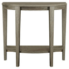 Monarch Specialties 2452 Accent Table - 36"L/Dark Taupe Hall Console-Finished in a modern dark taupe reclaimed wood look