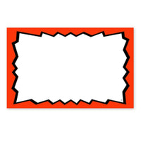 Blank Show Card, Red Boarder, 3.5" H x 5.5" H, 100 Pack-Card stock