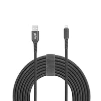 General Supply Goods + Co MFI 10ft Braided Lightning Charging Cable - Black-C94 fast charging cable