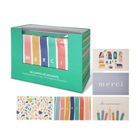 Pierre Belvedere Boxed Card Set - Turquoise - 40 Pack-Colourful greeting card
