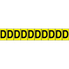 Accuform Signs Identify Locations, Supplies & Tools, Individual Letter & Number Markers, D, 1", 30 Pack-Character D