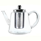 Tao Tea Leaf Glass Tea Pot with Stainless Steel Infuser, Loose Leaf, 800mL, Tall-High quality glassware