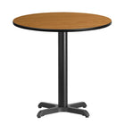 Flash Furniture 30" Round Natural Laminate Table Top with 22" x 22" Table Height Base-Hospitality Table