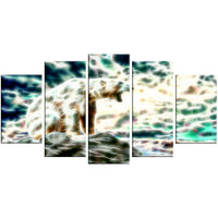 Designart Roar of the Polar Bear Animal Canvas Art, Multiple Sizes, (PT2448-373)-Print