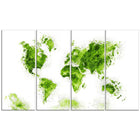 Designart Green Map Canvas Art Print, (PT2708-2-271)-Print
