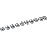 Gray Tools 10 Piece 3/8" Drive Metric, Mirror Chrome Flare Nut, Crow foot Wrench Set, 10mm-19mm-Contains Sizes: 10, 11, 12, 13, 14, 15, 16, 17, 18, 19mm.