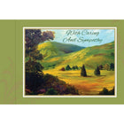 Rosedale 5-1/2" x 8" Masculine Sympathy Greeting Cards And Envelopes, 12 Pack (17550)-Printed on premium uncoated card stock