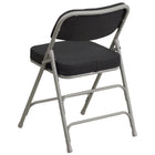 Flash Furniture HERCULES Series Premium Curved Triple Braced & Double Hinged Black Pin-Dot Fabric Metal Folding Chair-2.5" Thick Padded Seat with CAL 117 Foam