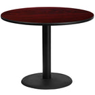 Flash Furniture 42'' Round Laminate Table Top, Mahogany with 24'' Round Table-Height Base (XURD42MATR24)-Hospitality Table