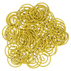 JAM Paper Circular Coloured Papercloops, Yellow Round Paper Clips, 5 Packs of 50, 250 Total (2187140g)-Size: Circular