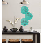 WallPops Calypso Dry Erase Dot Decal - 6 Pack - Blue-Blue, Vinyl