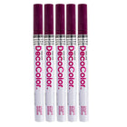 JAM Paper Marvy Uchida Fine-Point Opaque Paint Marker - Plum Purple - 5 Pack (7665905g)-Fine line marker that is ideal for writing and drawing purposes